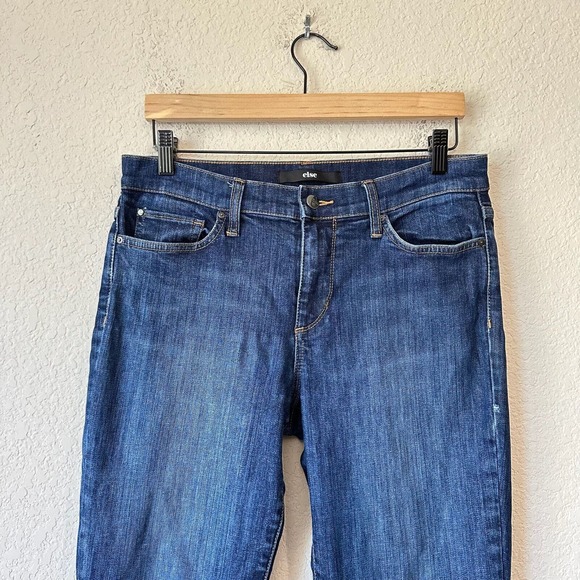 ELSE Mid-Rise Cropped Skinny Jeans in Blue - Picture 2 of 14